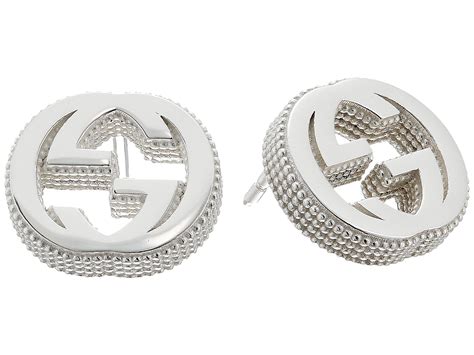 gucci double g stud earrings|gucci earrings interlocking g.